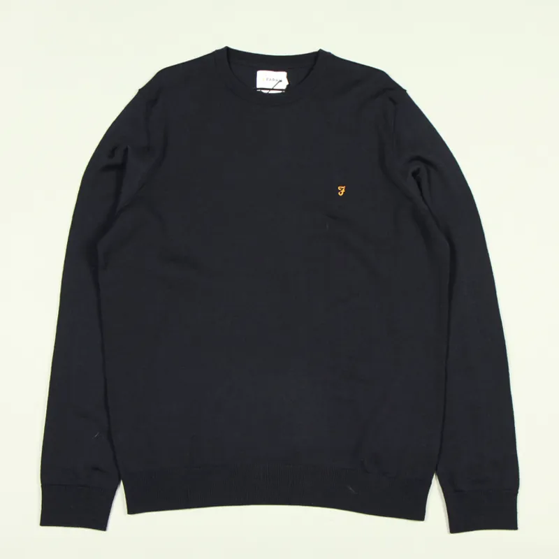 Farah Mullen Crew Sweater - Navy